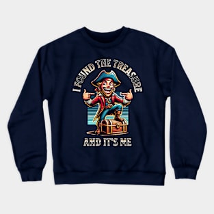 Funny Pirate Treasure Parody Crewneck Sweatshirt